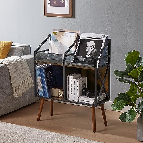EYOCAL Vinyl Record Storage Holder Rack,250 LP Wooden - Image 7