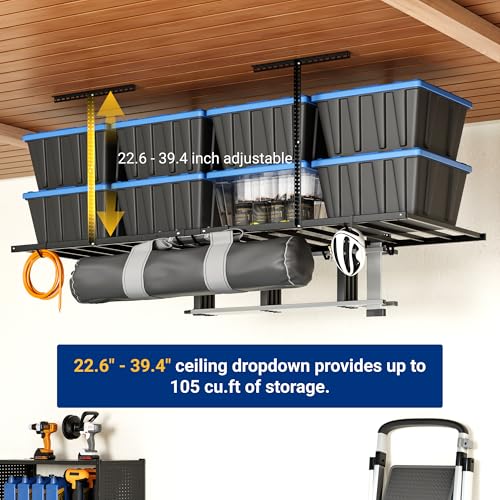FLEXIMOUNTS 4x8 Overhead Garage Ceiling Storage Rack | Garage Storage - Image 6