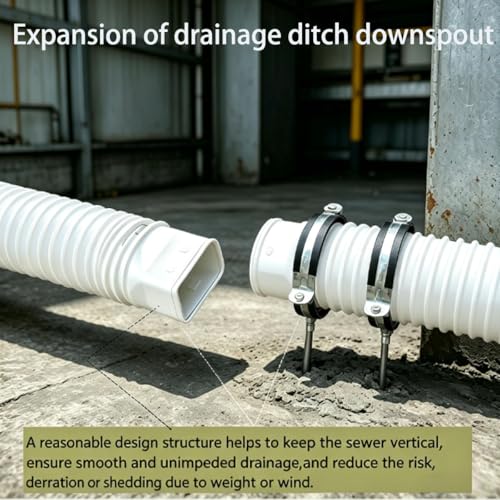 4 Pack DN110 (4.33") Gray-White Gutter Downspout Holder - Jumbo - Image 6