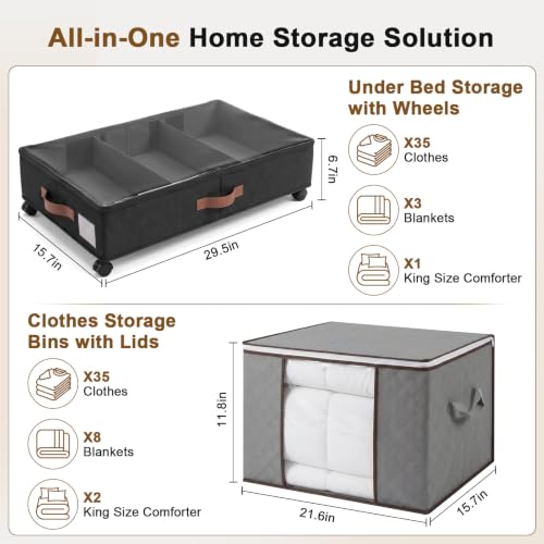 Under Bed Storage with Wheels, Rolling Container | Home Organization - Image 3