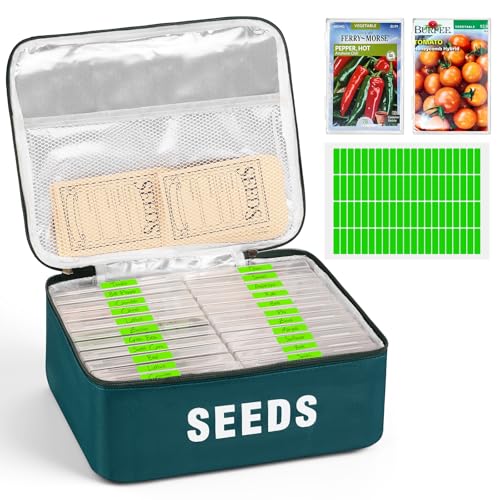 22 Slots Seed Storage Organizer Box, Green - Image 2