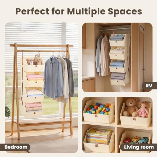 4-Tier Modular Sturdy Hanging Closet Organizer, Heavy-Duty - Image 8