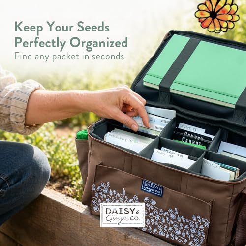 Seed Storage Organizer for 180 Packets, Canvas Garden Tote - Image 4