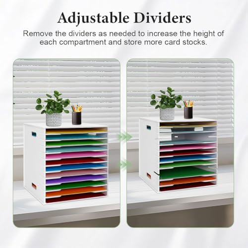 SANFURNEY 12 Slots Scrapbook Paper Organizer for Sizes 12" x 12" - Image 6