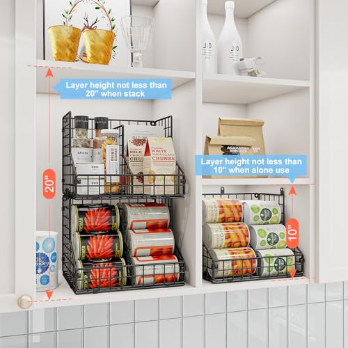 JKsmart Stackable Can Organizer for the Pantry with 2 - Image 3
