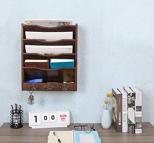 PAG-Mass 5-Tier Wall File Holder Hanging Mail Organizer - Image 3