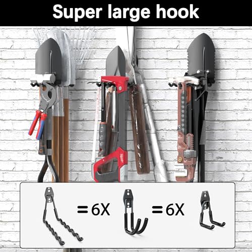 3-H Heavy Duty Garage Hooks, 31 Pack Wall Storage Organizer,Black - Image 5