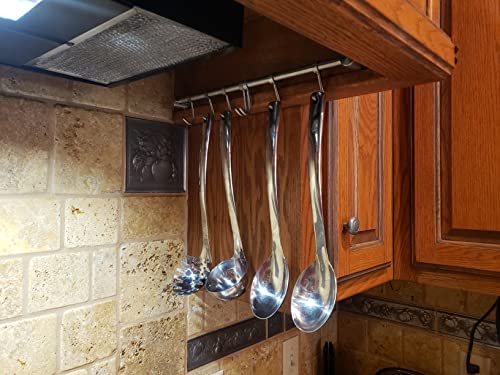 Audmore Kitchen Utensil Rack 2PCS, 15.6” Pot & Pan Hanging - Image 6