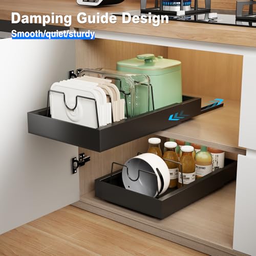 Mustorn 2 Pack Pull Out Cabinet Organizer with 8 - Image 4