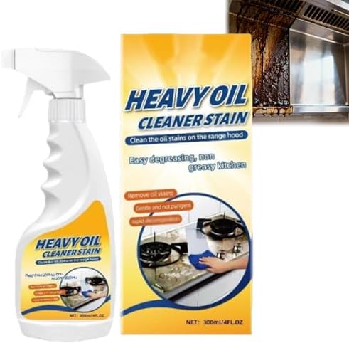 Heavy Oil Stain Cleaner Kitchen,Heavy Duty Kitchen Degreaser Spray, Heavy Oil Cleaner Stain, Oven, Stove, Range Hood, Sink (1PC)