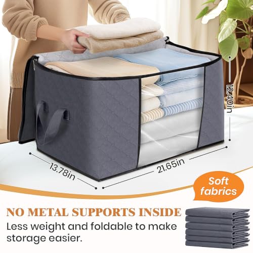 Fab totes 6 Pack Storage Bags for Clothes Blanket Storage Bins - Image 3
