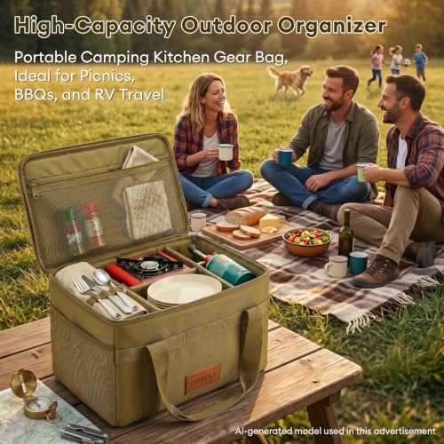 Camping Storage Bag 15L, Premium Camping Tote with Padded - Image 3