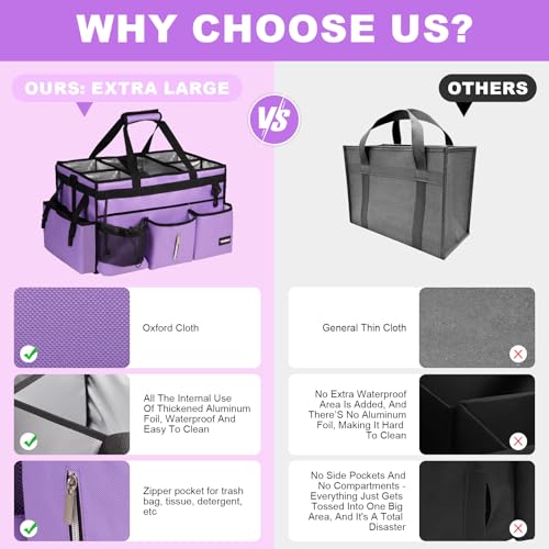 Extra-Large Cleaning Caddy Bag With Detachable Divider,Cleaning - Image 3