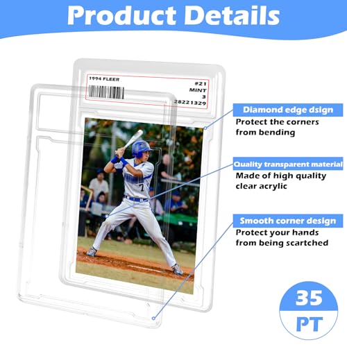 50 Pack 35PT Trading Card Holders with Label Area - Image 6