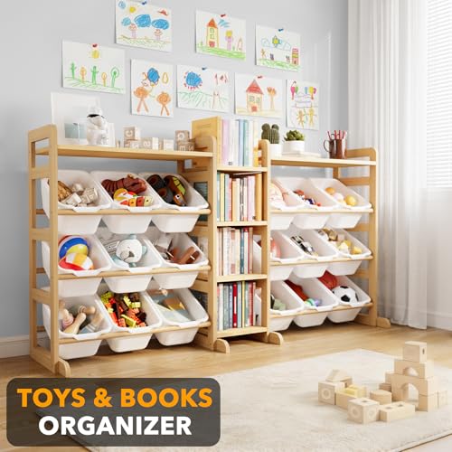 SpaceAid Large Toy Storage Organizer with 6 Shelves and 18 - Image 5