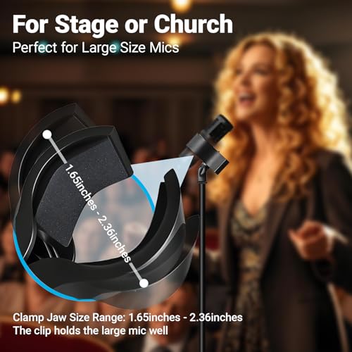 2 Pack Microphone Clips, Durable and Adjustable Mic Clip - Image 5