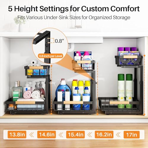 PXRACK Under Sink Organizer, Adjustable Height - Image 6