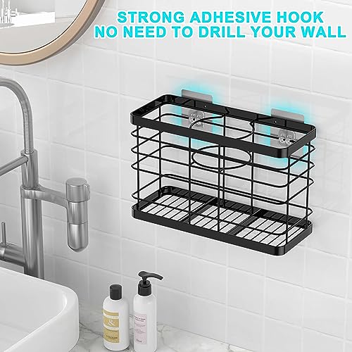 Hair dryer holder cabinet door - Hair tool organizer wall mount - Image 7