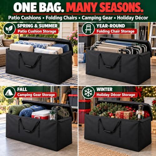 Outdoor Cushion Storage Bag, 65 x 20 x 28 Inch Patio - Image 7