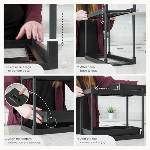 IRIS USA Under Sink Organizer, 2 Pack, Pull Out Storage Drawers - Image 5
