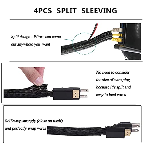 Cord Management Organizer Kit 4 Cable Sleeve split 1 | Cable Managemen - Image 5
