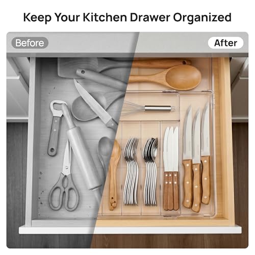 Vtopmart Expandable Silverware Organizer, Kitchen Drawer Tray - Image 4
