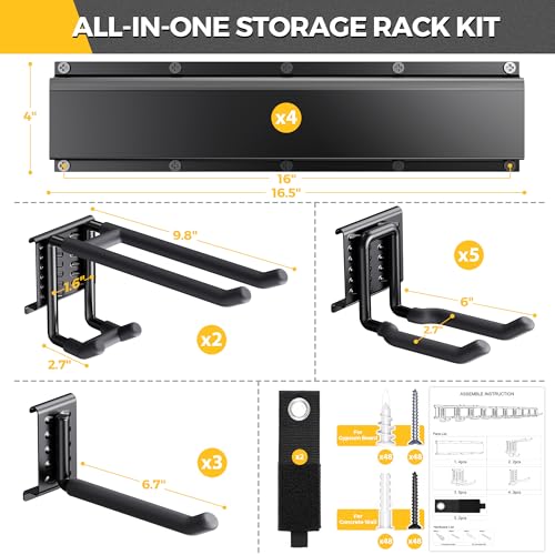 LBT 66" Garage Tool Organizer Wall Mount - 720lbs Garden - Image 2