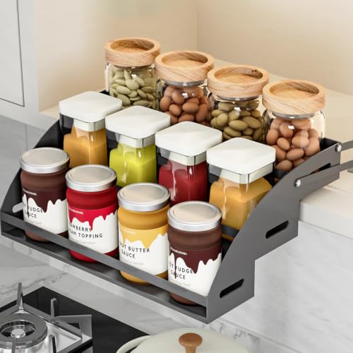 3Tier Pull Down Spice Rack, Metal Pull Down Shelf - Image 2