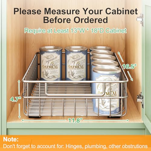 Stainless Steel Pull Out Cabinet Organizer(11.8"W x | All Products - Image 3