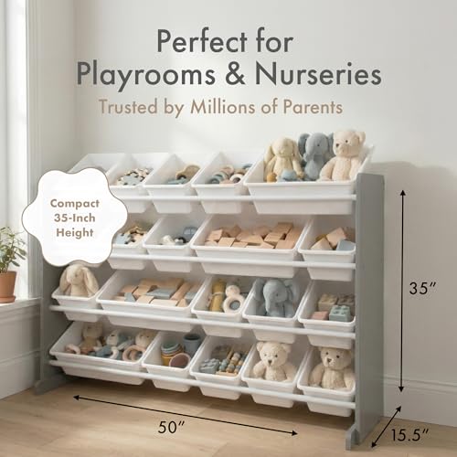 Humble Crew Kids Toy Organizer with 20 Bins, 4 Tier Storage - Image 7