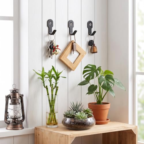 20Pcs Small Black Wall Hooks for Keys - Small Wall Hook Set - Image 6