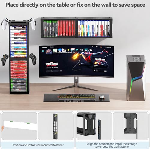 Video Game Disc Rack Tower Storage Holder Stand Univ | All Products - Image 5