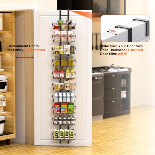 10 Tier Over the Door Pantry Organizer, Over the Door Organizer - Image 4