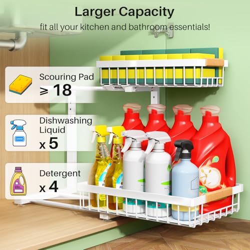 Kitstorack Under Sink Organizer, 2 Tier Under the Si | Home Organizati - Image 4