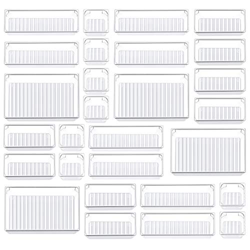 Kootek 28Pcs Drawer Organizer Set, 4-Size Bathroom Tray Makeup - Image 2
