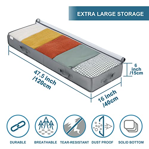 Under Bed Storage Containers, 2 Pack Under the Bed Bags - Image 3