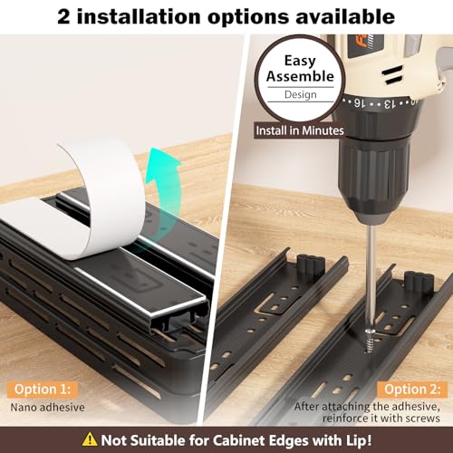 2 Pack Pull Out Spice Rack Organizer for Cabinet, Slide Out Spice - Image 3