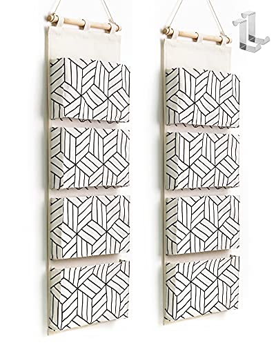 CROWNED 2Pcs Over Door Hanging Storage Bags Wall Mou | All Products - Image 2