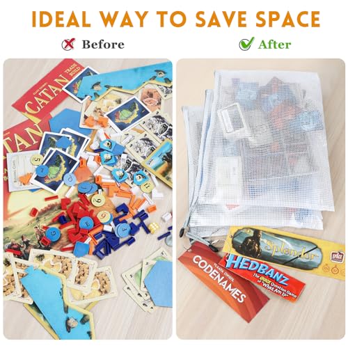 Board Game Storage Kit with 12 Sets of Zipper Pouch Bags - Image 6