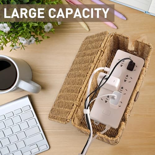 2 Pack Rattan Cable Management Box, Large Cord Organ | All Products - Image 6