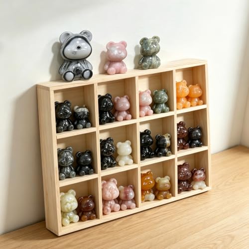 2 Pack Wooden Sorting Tray Grid Display 12 Compartments - Image 8