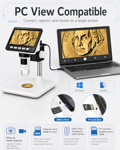 Digital Coin Microscope 1000X, 4.3" LCD Coin Magnifi | All Products - Image 5