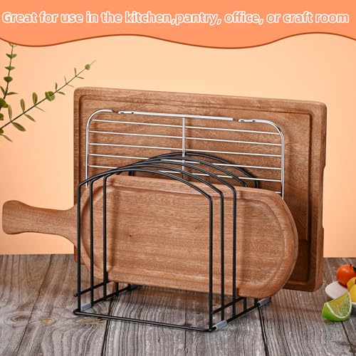 2PCS Cutting Board Organizer for Cabinet, 5 Standard (1.1") Slots - Image 6