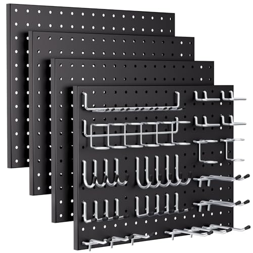 INCLY 70PCS Pegboard Wall Organizer Kit with Metal Panels - Image 2