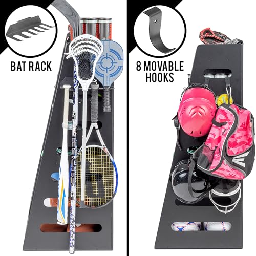 GoSports Premium Wooden Sports Equipment Organizer | Home Organization - Image 5