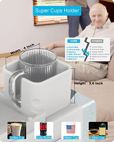 Couch Cup Holder Tray, VIENFUT Silicone Anti-Slip Sofa - Image 7