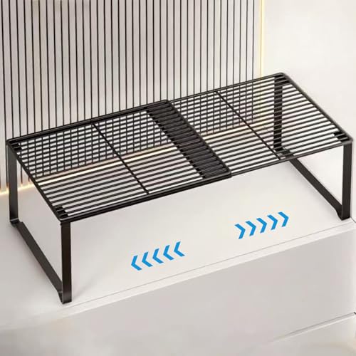 Extendable Metal Wire Shelf Organizer - Adjustable 15-24.4in - Image 2
