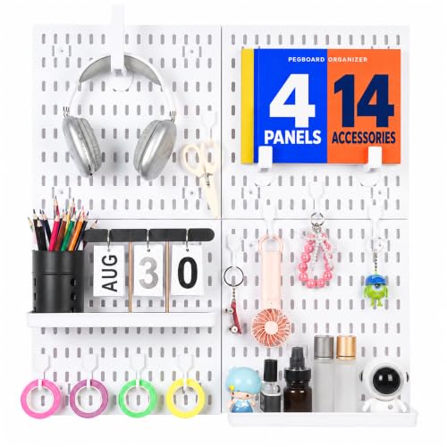 Colville White Pegboard Wall Organizer Kit, 24 x 24 in, 4 Panels - Image 2