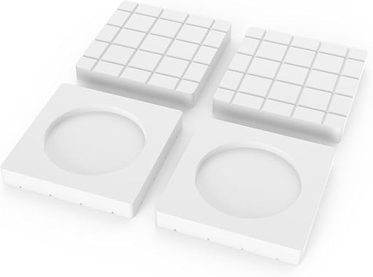 SEISSO Anti Vibration Pads for Washing Machine, Anti Slip and Noise Cancelling Washer Anti Vibration Pads, Rubber Washing Machine Stabilizer Hard Wearing Washing Machine Vibration Foot Pads, White