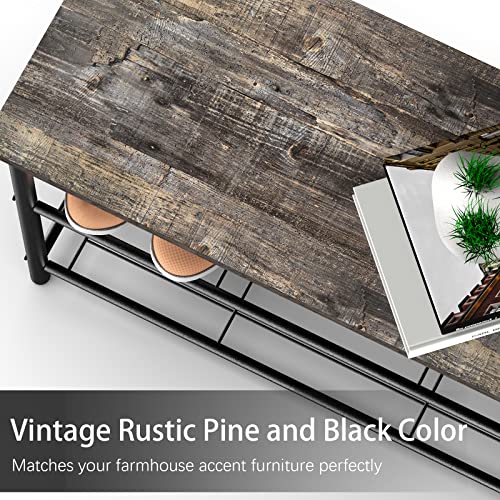 Parent-Child Hall Tree Entryway Bench with Coat Rack Sturdy Shoe - Image 4